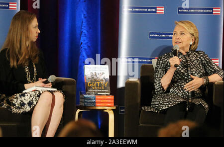 Philadelphia PA, USA. 7th Oct, 2019. Hillary Rodham Clinton and her ...