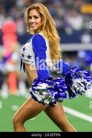 Oct 6, 2019: The Dallas Cowboys Cheerleaders perform during an NFL game between the Green Bay Packers and the Dallas Cowboys at AT&T Stadium in Arlington, TX Green Bay defeated Dallas 34-24 Albert Pena/CSM Stock Photo