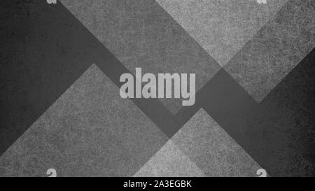Abstract black and white background with large geometric triangle and diamond pattern. Elegant dark gray color with textured light shapes and angles i Stock Photo