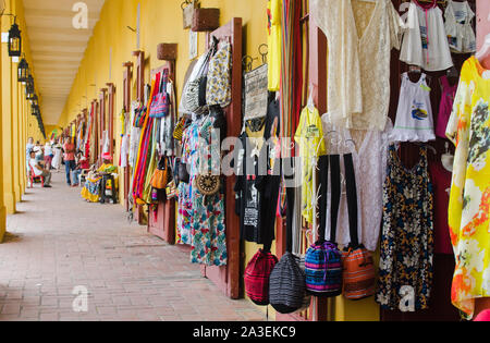 Las Bovedas, a famous handicrafts market in Cartagena Stock Photo