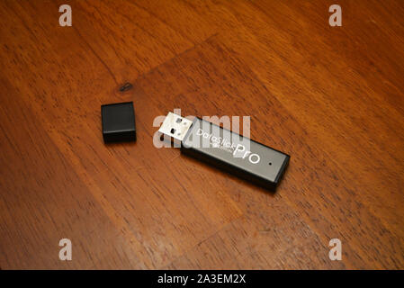 USB Jump-drive on table Stock Photo