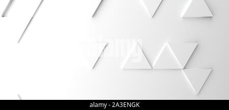 Abstract modern white triangle background, 3d rendering Stock Photo