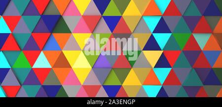 Abstract modern colorful triangle background, 3d rendering Stock Photo
