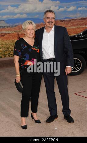 Los Angeles, CA. 7th Oct, 2019. Holly Rice, Vince Gilligan at arrivals for EL CAMINO: A BREAKING BAD MOVIE Premiere, Regency Village Theatre - Westwood, Los Angeles, CA October 7, 2019. Credit: Elizabeth Goodenough/Everett Collection/Alamy Live News Stock Photo