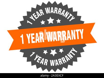 warranty abstract, one year warranty vector icon. black in color Stock  Vector Image & Art - Alamy