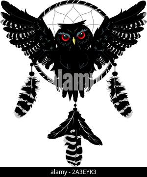 dream catcher with owl. boho style. totem animal Stock Vector Image & Art -  Alamy