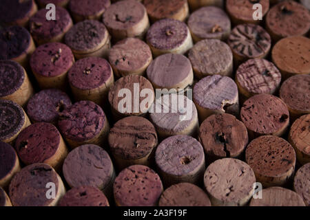Wine corks maroon to purple gradient pattern Stock Photo