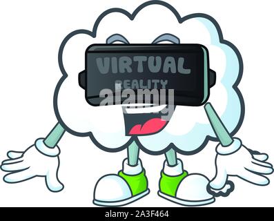 Virtual reality design cloud bubble for icon thinking Stock Vector