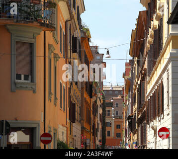 A beautiful street in Rome on a sunny summer's day. Stock Photo