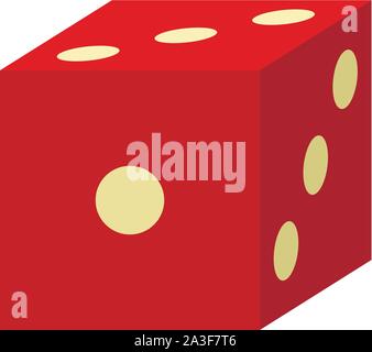 Blood dice icon. Flat illustration of blood dice vector icon for web design Stock Vector