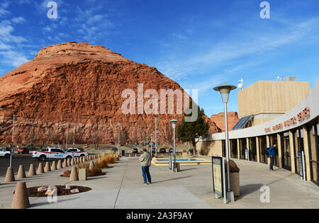 The Carl Hayden Visitor Center at the Glen Canyon Dam on the Colorado river in Arizona. Stock Photo