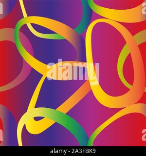 Seamless Abstract Background, Tile Pattern with Colorful Rings. Vector Stock Vector