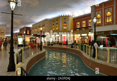 Interior of the Villagio shopping mall Stock Photo