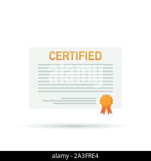 Patented document with approved stamp vector stock icon illustration Stock Vector