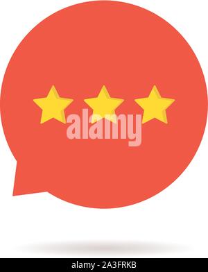 red abstract rating star like positive feedback Stock Vector
