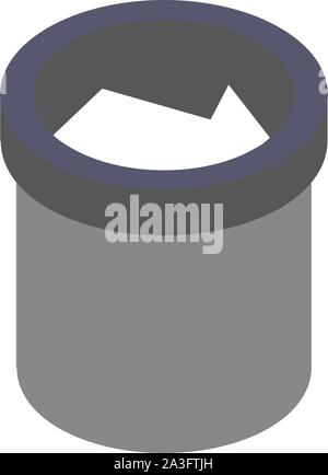 Recycle bin icon, isometric style Stock Vector