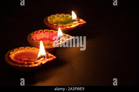 oil lamps diyas diwali festival kashi karvat temple Scindia Ghat Stock ...