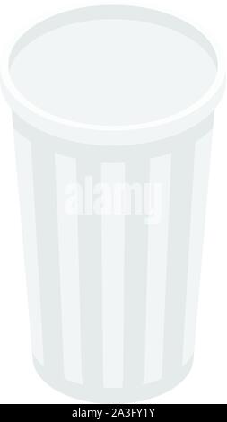 Soda plastic cup icon, isometric style Stock Vector