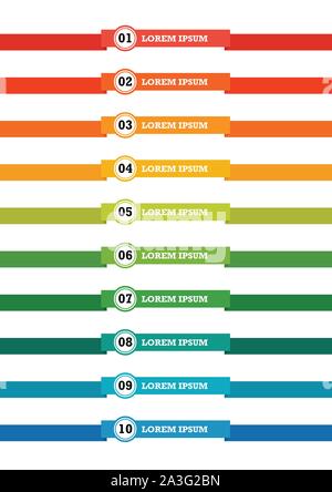 Document template with ribbon headline. Vector illustration Stock Vector