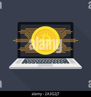 Networks - Business and Global Financial Connections, Cryptocurrency, Bitcoin Trading, Online Banking and Money Transfer Concept Design. Vector Stock Vector