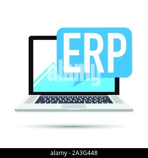 ERP software, enterprise resource planning vector stock illustration Stock Vector