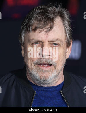 Westwood, United States. 07th Oct, 2019. WESTWOOD, LOS ANGELES, CALIFORNIA, USA - OCTOBER 07: Actor Mark Hamill arrives at the Los Angeles Premiere Of Netflix's 'El Camino: A Breaking Bad Movie' held at the Regency Village Theatre on October 7, 2019 in Westwood, Los Angeles, California, United States. (Photo by Xavier Collin/Image Press Agency) Credit: Image Press Agency/Alamy Live News Stock Photo