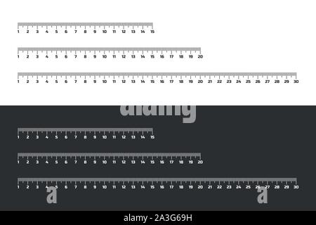 Set Of Wooden Rulers 15 20 And 30 Centimeters With Shadows Isolated On  White Measuring Tool School Supplies Stock Illustration - Download Image  Now - iStock