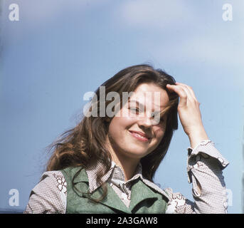 1960s, smiling, attractive young woman, England, UK. Stock Photo
