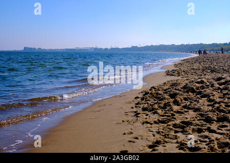 Sand beach at Gdańsk (Danzig in German) a port city on the Baltic coast of Poland Stock Photo