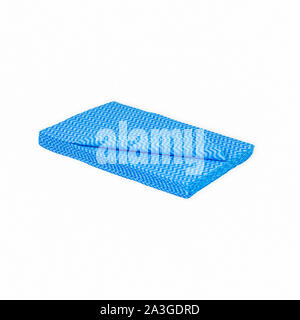 Blue Zig-Zag Cleaning Cloth Absorbant many folded wiping hygiene dosmetic soft Stock Photo