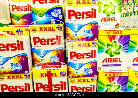 Persil washing powder in boxes Supermarket Stock Photo