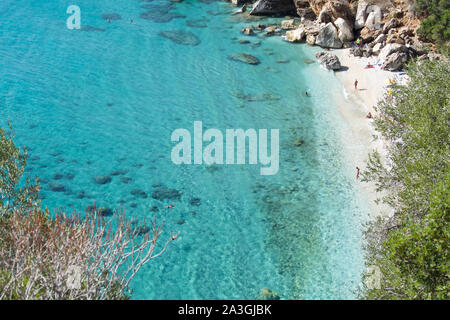 Cala Fuili Beach in Cala Gonone, Orosei Gulf, Sardinia, Italy Stock Photo