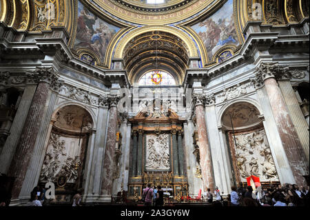 Interior of Sant' Agnese in Agone Church, Piazza Navona, Rome, Italy ...