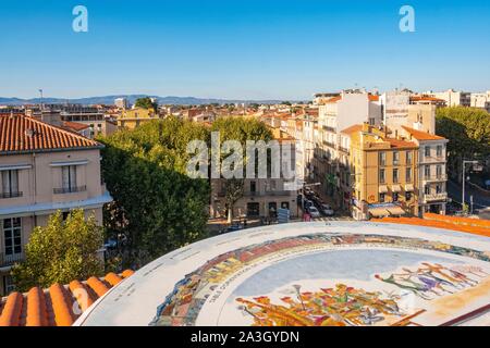 France, Pyrenees Orientales, Perpignan, view of the old town Stock Photo