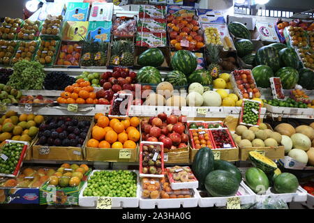 Kuwait City/Kuwait - May 15, 2019: Fruit and vegetables on display at traditional Iranian market in Kuwait City Stock Photo