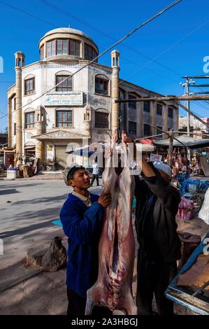 China, Xinjiang autonomous region, Kashgar, historic center, street market Stock Photo