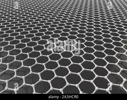 Graphene crystal lattice abstract background Stock Photo