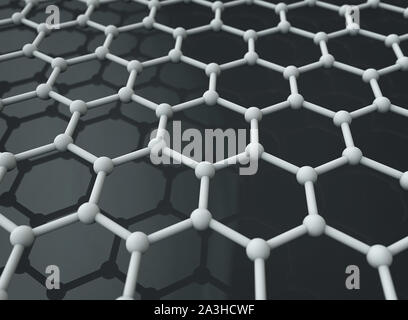 Graphene crystal lattice abstract background Stock Photo