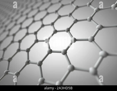 Graphene crystal lattice abstract background Stock Photo