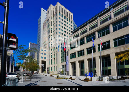 Montreal,Quebec,Canada,October 8,2019.Robert-Bourassa boulevard in Montreal,Quebec,Canada.Credit:Mario Beauregard/Alamy News Stock Photo