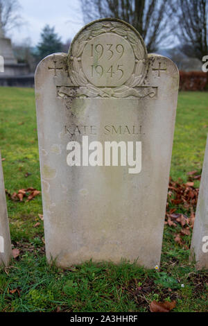 The 1939-1945 Bath Air Raid Grave of Kate Small at Haycombe Cemetery, Bath, England Stock Photo