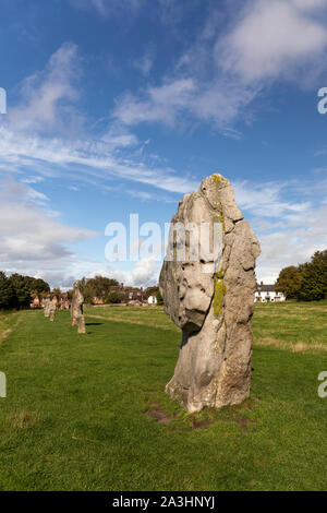 Standing stones at Avebury, Wiltshire a UNESCO World Heritage Site, England, UK Stock Photo