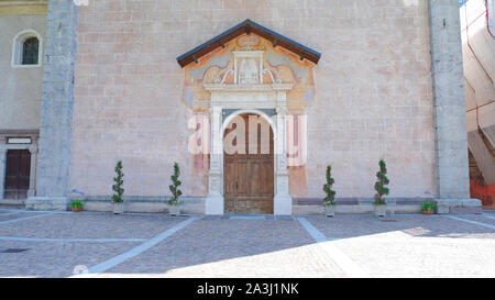 Sanctuary of Saint Mary of the Assumpion in Borgo Chiese, Trento, Trentino Alto Adige, Italy. Stock Photo