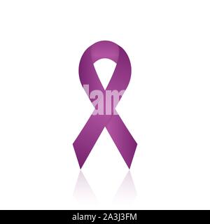 Pancreatic Cancer Awareness Realistic Ribbon. Vector stock illustration. Stock Vector