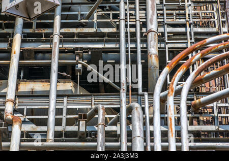 Duisburg Landscape Park, North, former steel mill, in Duisburg Meidrich, blast furnace 2, Germany Stock Photo