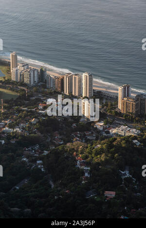 View from Pedra Bonita to beautiful landscape in Tijuca Forest, Rio de Janeiro, Brazil Stock Photo