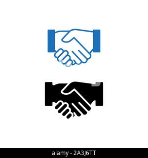 Handshake icon set, agreement or deal vector illustration on a white background Stock Vector