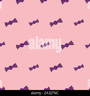 Doodle candy seamless pattern for celebration design, wallpaper, fabric. Colorful background vector. Halloween, Christmas party art design. Stock Vector