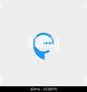 Letter E Chat Logo Template Vector Design Stock Vector