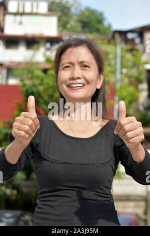A Fun Filipina Female Senior Granny Stock Photo - Alamy